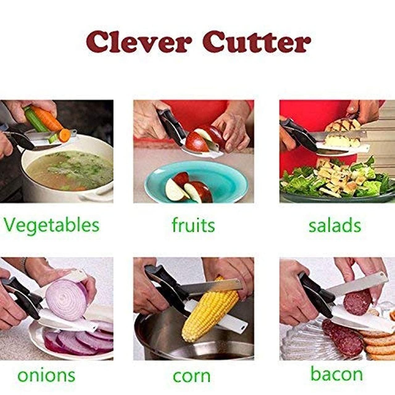 Cleaver Cutter – 2-in-1 Kitchen Knife & Food Chopper with Mini Chopping Board