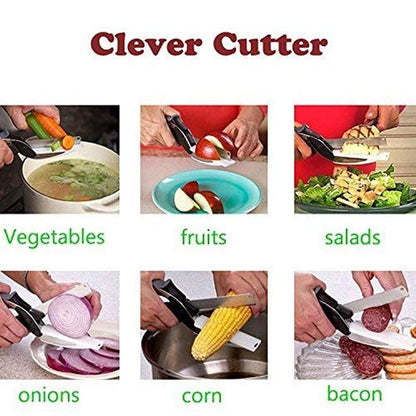 Cleaver Cutter – 2-in-1 Kitchen Knife & Food Chopper with Mini Chopping Board
